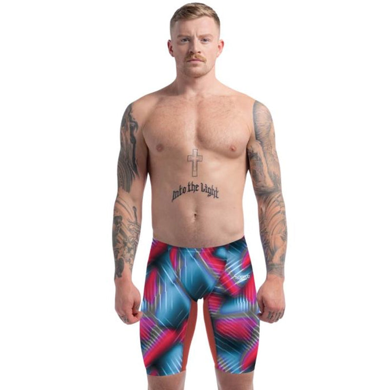 Speedo - Men's Fastskin LZR Pure Valor 2.0 Jammer - Flame Red/Blue