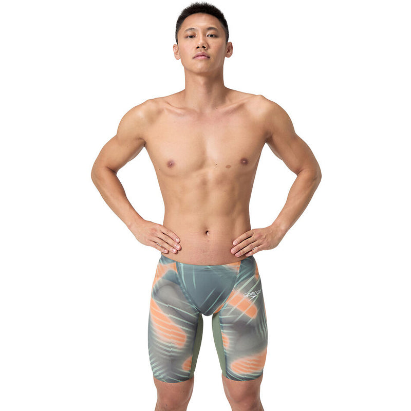 Speedo - Men's Fastskin LZR Pure Valor 2.0 Jammer - Green/Orange