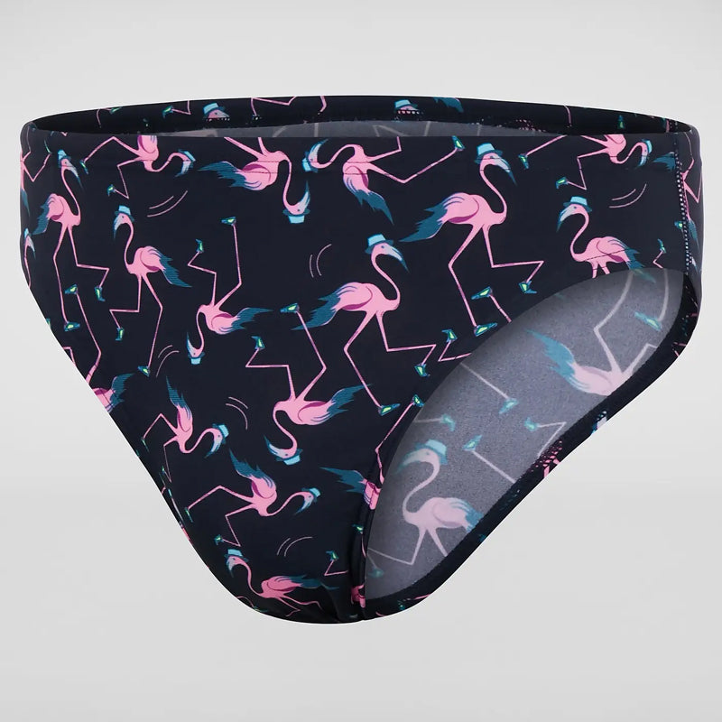 Speedo - Men's Flamingo Flare 5cm Allover Brief - Blue/Pink