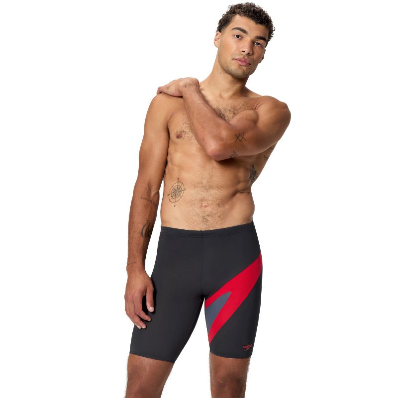 Speedo - Mens HyperBoom Jammer - Anthracite/High Risk Red