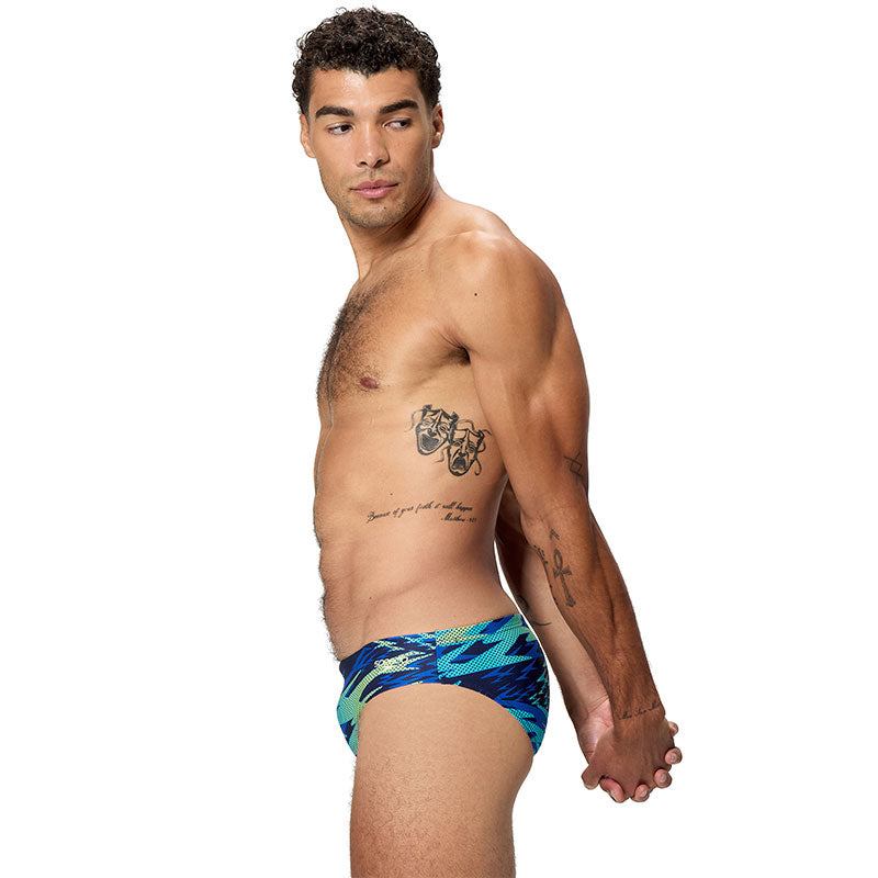 Speedo - Men's Hyperboom Print 2.5" Brief - Peacoat/Deep Sapphire
