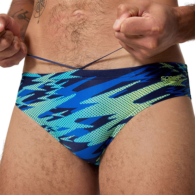 Speedo - Men's Hyperboom Print 2.5" Brief - Peacoat/Deep Sapphire