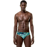 Speedo - Men's Hyperboom Print 2.76" Brief - Anthracite/Hyper Teal