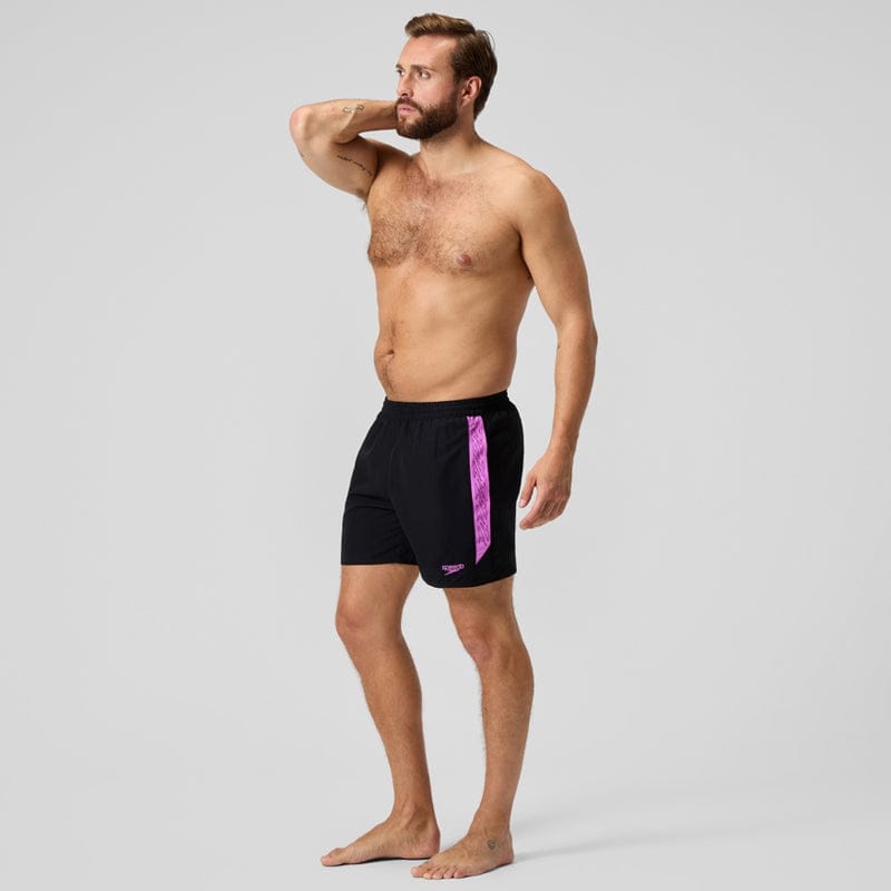 Speedo - Men's HyperBoom Splice 16'' Swim Shorts - Black/Pink