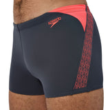 Speedo - Men's Hyperboom Splice Aquashort - Grey/Orange