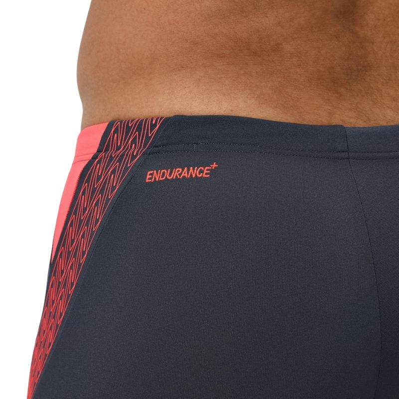 Speedo - Men's Hyperboom Splice Aquashort - Grey/Orange