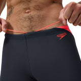 Speedo - Men's Hyperboom Splice Aquashort - Grey/Orange