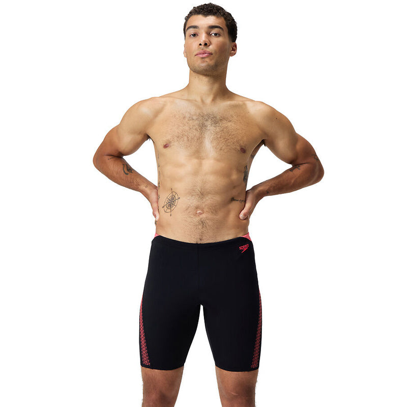 Speedo - Mens Hyperboom Splice Jammer - Black/Coral