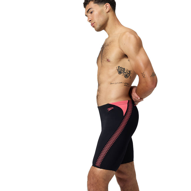 Speedo - Mens Hyperboom Splice Jammer - Black/Coral