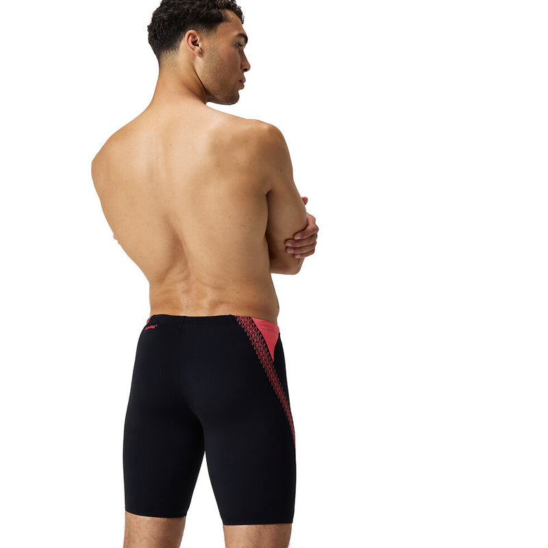 Speedo - Mens Hyperboom Splice Jammer - Black/Coral