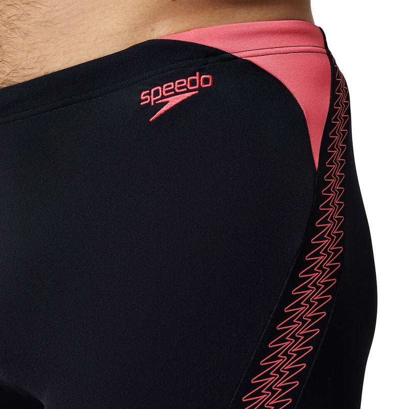 Speedo - Mens Hyperboom Splice Jammer - Black/Coral