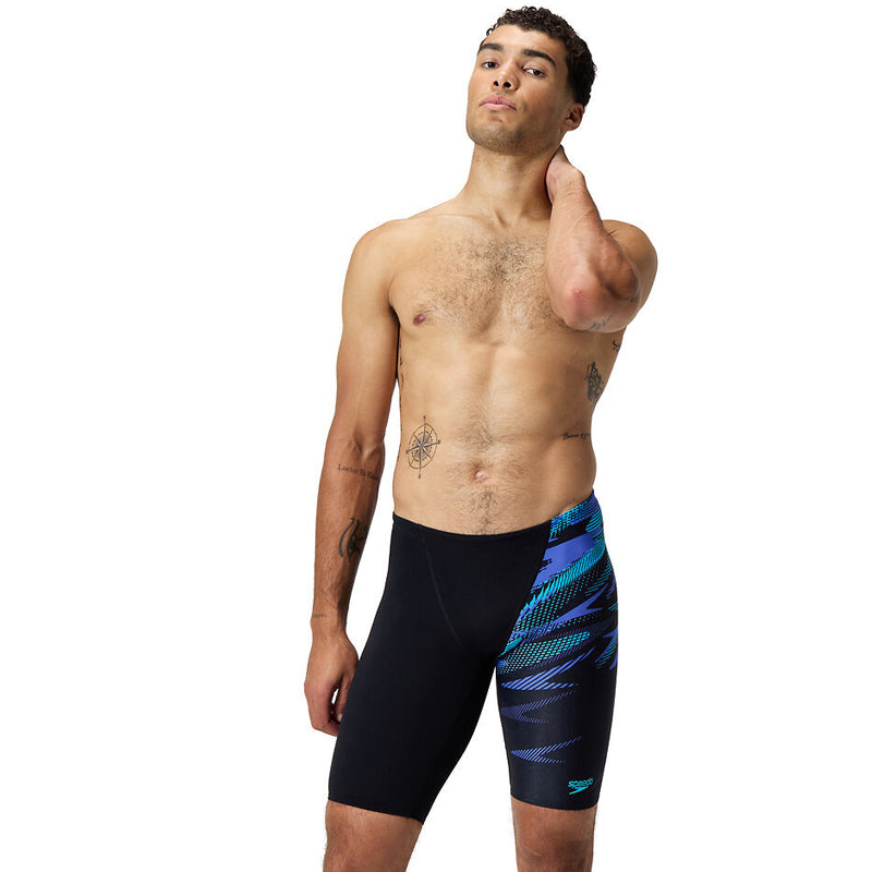 Speedo - Mens Hyperboom V-Cut Jammer - Black/Blue