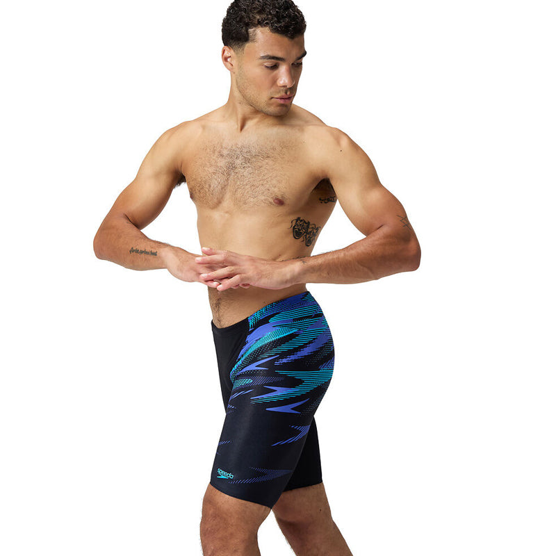 Speedo - Mens Hyperboom V-Cut Jammer - Black/Blue