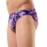 Speedo - Men's Printed Brief - Techno Jungle/Orchid Shine