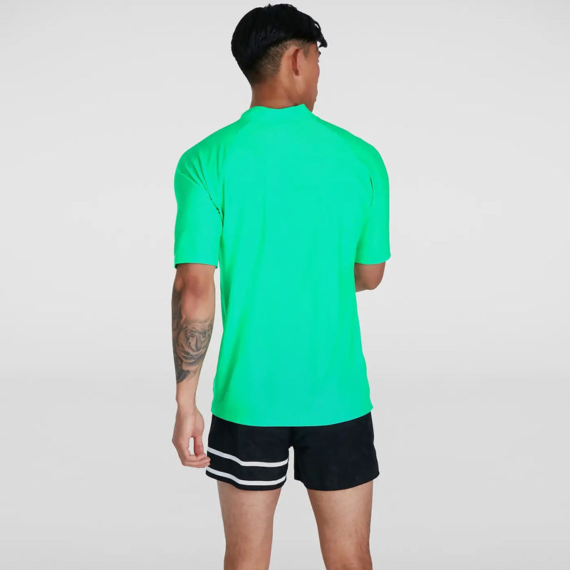 Speedo - Men's Short Sleeved Swim Tee - Green