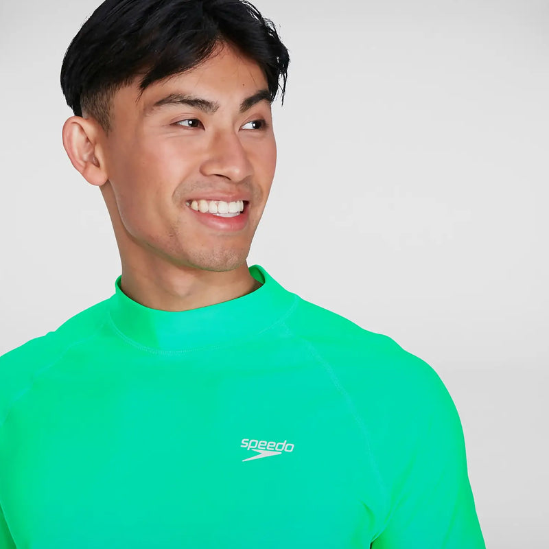 Speedo - Men's Short Sleeved Swim Tee - Green