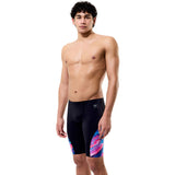 Speedo - Mens Spliced Printed Jammer - Brushy Glitch/Black