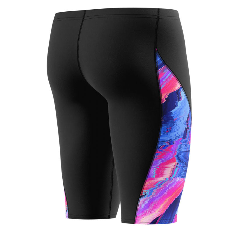 Speedo - Mens Spliced Printed Jammer - Brushy Glitch/Black