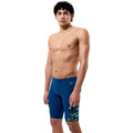 Speedo - Mens Spliced Printed Jammer - Mirage Time/Denim Teal