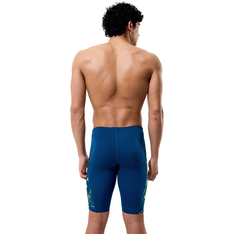 Speedo - Mens Spliced Printed Jammer - Mirage Time/Denim Teal