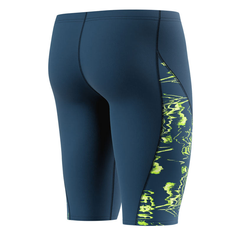 Speedo - Mens Spliced Printed Jammer - Mirage Time/Denim Teal
