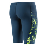 Speedo - Mens Spliced Printed Jammer - Mirage Time/Denim Teal