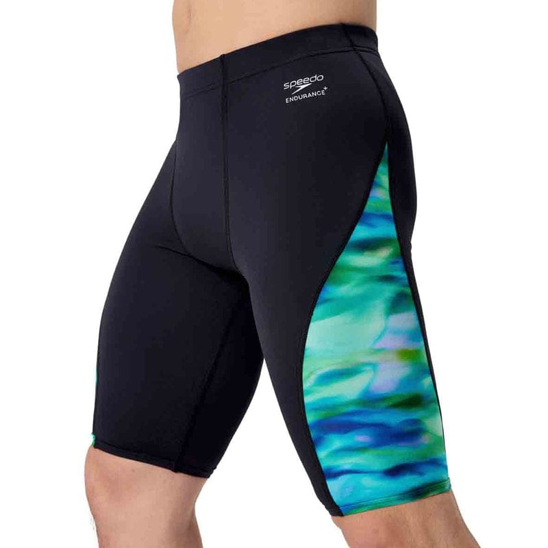 Speedo - Mens Spliced Printed Jammer - Sunset Grove/Black