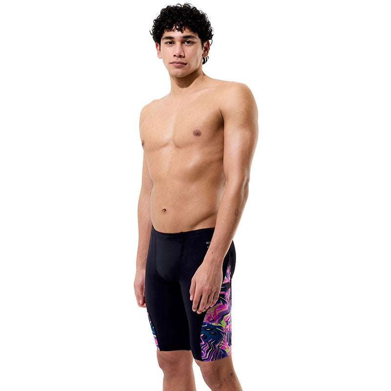 Speedo - Mens Spliced Printed Jammer - Techno Jungle/Black