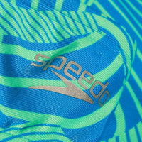 Speedo - Men's Wavespace Allover 8cm Brief - Blue/Green
