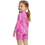 Speedo - Neon Flamingo Long Sleeve Print Zip One Piece - Pink
