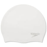 Speedo - Unisex Plain Moulded Silicone Cap - White/Silver