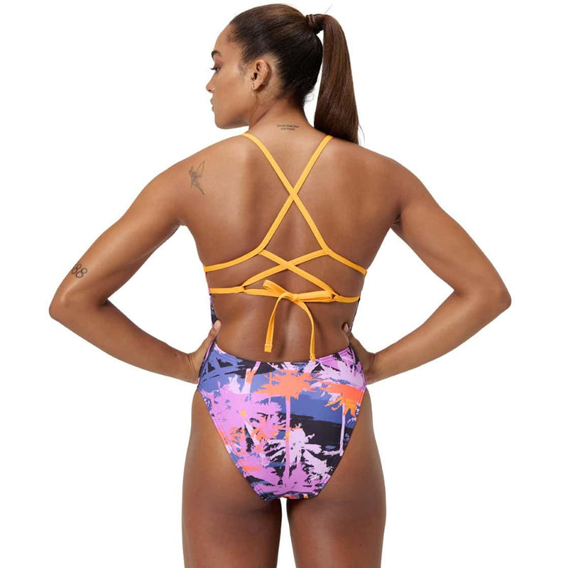 Speedo - Women's Allover Digital Lattice Tie-Back Swimsuit - Multi