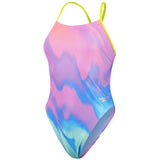 Speedo - Women's Allover Digital Tie Back - Pink/Blue