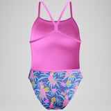 Speedo - Women's Allover Digital VBack Swimsuit -  Parrot Party/Hapuna Blue