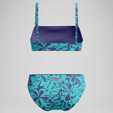 Speedo - Women's AllOver Printed Adjustable Thinstrap Bikini Two Piece - Blue