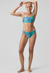 Speedo - Women's AllOver Printed Adjustable Thinstrap Bikini Two Piece - Blue