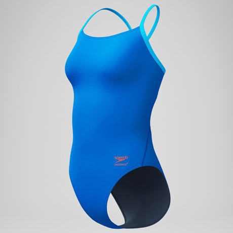 Speedo - Women's Club Training Solid Flyback 2.0 Swimsuit - Blue/Picton Blue