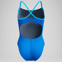 Speedo - Women's Club Training Solid Flyback 2.0 Swimsuit - Blue/Picton Blue