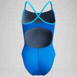 Speedo - Women's Club Training Solid Flyback 2.0 Swimsuit - Blue/Picton Blue