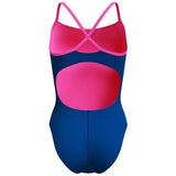 Speedo - Women's Club Training Solid Flyback 2.0 Swimsuit - Blue/Pink