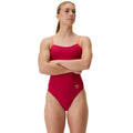 Speedo - Women's Club Training Solid Flyback 2.0 Swimsuit - Red/Orange