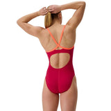 Speedo - Women's Club Training Solid Flyback 2.0 Swimsuit - Red/Orange