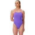 Speedo - Women's Club Training Solid Tie Back Swimsuit - Blue/Purple