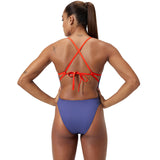 Speedo - Women's Club Training Solid Tie Back Swimsuit - Hapuna Blue