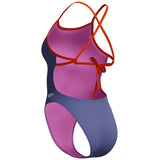 Speedo - Women's Club Training Solid Tie Back Swimsuit - Hapuna Blue