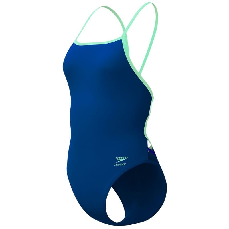 Speedo - Women's Club Training Solid Tri Back Swimsuit - Aegean Denim