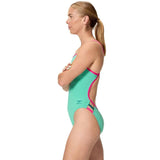 Speedo - Women's Club Training Solid Tri Back Swimsuit - Aqua Breeze