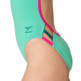 Speedo - Women's Club Training Solid Tri Back Swimsuit - Aqua Breeze