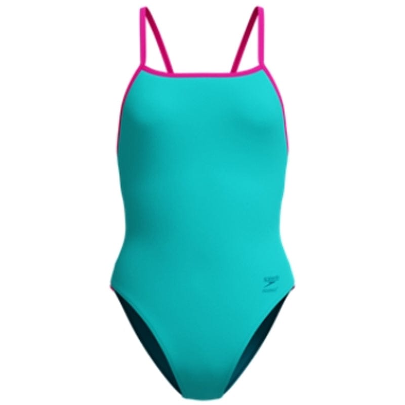Speedo - Women's Club Training Solid Tri Back Swimsuit - Aqua Breeze