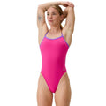 Speedo - Women's Club Training Solid Tri Back Swimsuit - Flare Pink